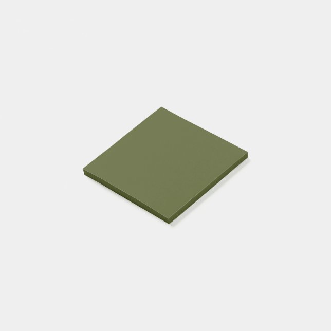 Army green (solid colour)  post-it notes (Angled)