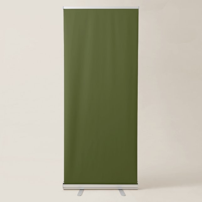 Army Green Solid Colour Retractable Banner (Front)
