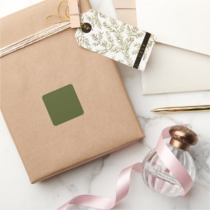 Army Green Square Sticker