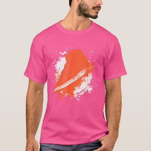 Army Green With Solar Orange Sneaker Graphic T-Shirt