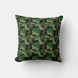 Army Green Woodland Digital Camouflage Pattern Cushion