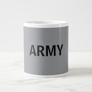 Army grey large coffee mug