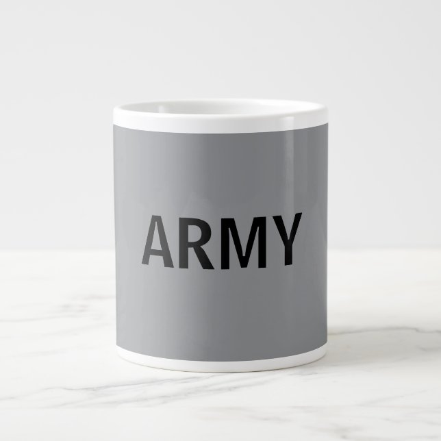 Army grey large coffee mug (Front)