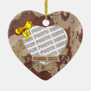 Army Heart Photo Ornament