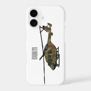 Army helicopter cartoon illustration