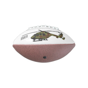 Army helicopter cartoon illustration  american football