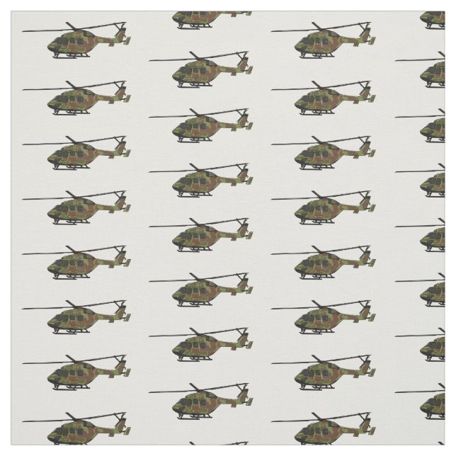 Army helicopter cartoon illustration  fabric (Swatch)