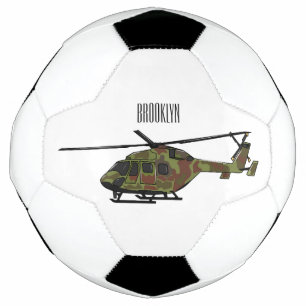 Army helicopter cartoon illustration  football