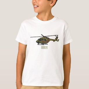 Army helicopter cartoon illustration T-Shirt