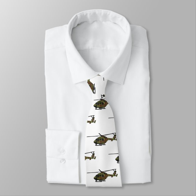 Army helicopter cartoon illustration  tie (Tied)