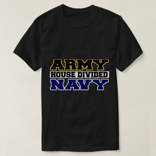 Army House Divided Navy   T-Shirt (Design Front)
