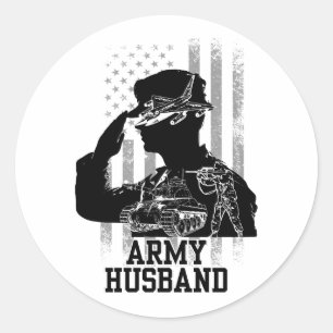 Army Husband Classic Round Sticker