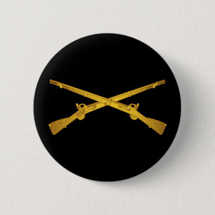 Army - Infantry Branch wo Txt 6 Cm Round Badge