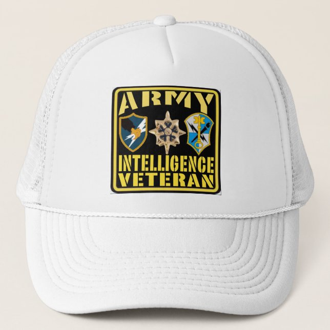 Army Intelligence Veteran Trucker Hat (Front)