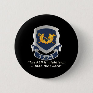 Army - Jag Corps Crest - Pen is Mighter 6 Cm Round Badge