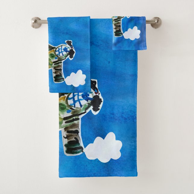 Army Jet "Art by Kids" Bath Towel Set (Insitu)