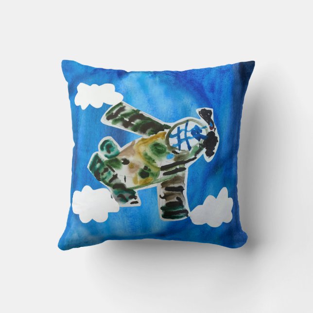 Army Jet "Art by Kids" Cushion (Back)