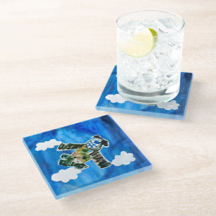 Army Jet "Art by Kids" Glass Coaster