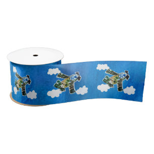 Army Jet "Art by Kids" Satin Ribbon