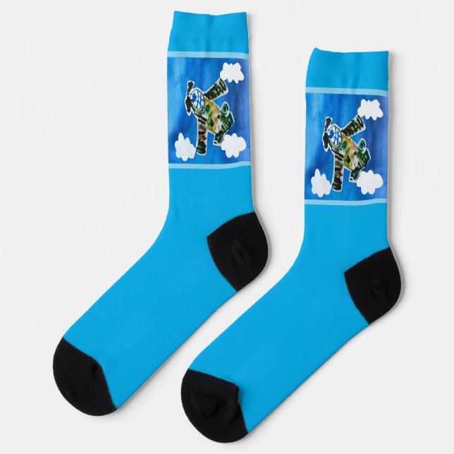 Army Jet "Art by Kids" Socks (Left)