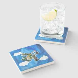 Army Jet "Art by Kids" Stone Coaster