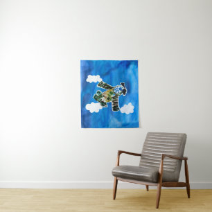 Army Jet "Art by Kids" Tapestry