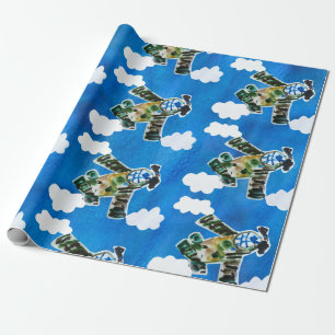 Army Jet "Art by Kids" Wrapping Paper