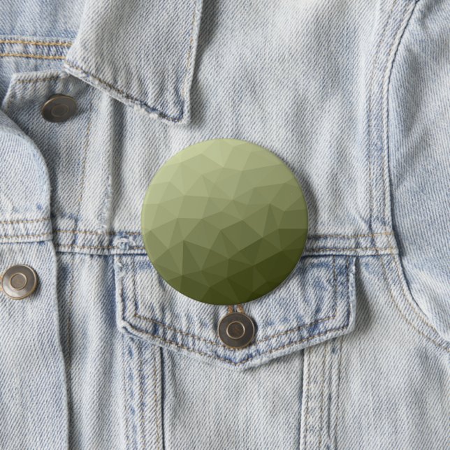 Army light green gradient geometric mesh pattern 7.5 cm round badge (In Situ)