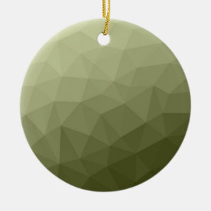 Army light green gradient geometric mesh pattern ceramic tree decoration