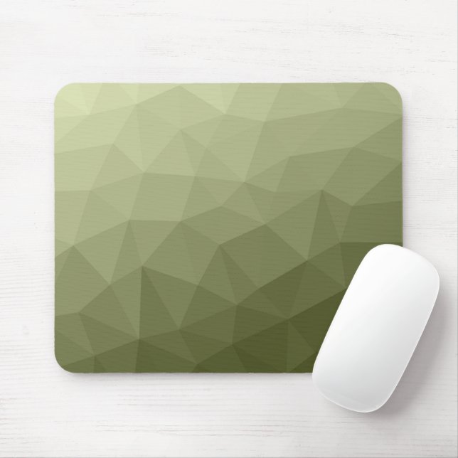 Army light green gradient geometric mesh pattern mouse mat (With Mouse)