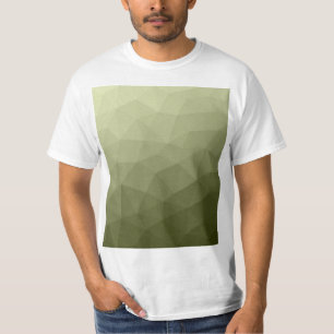 Army light green gradient geometric mesh pattern T-Shirt