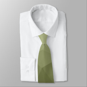 Army light green gradient geometric mesh pattern tie