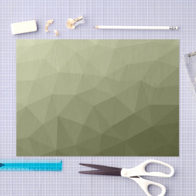 Army light green gradient geometric mesh pattern tissue paper (Craft)