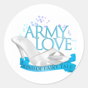 Army Love Kind of Fairy Tale Classic Round Sticker