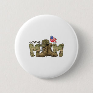 Army Mama Camourflage Mothers Day Mum Patriotic Us 6 Cm Round Badge