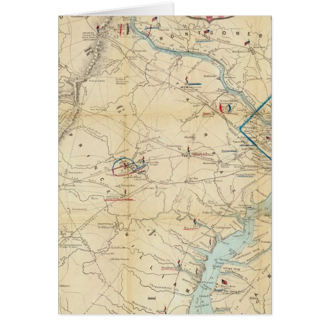 Army Map of The Seat of War In Virginia (Front)