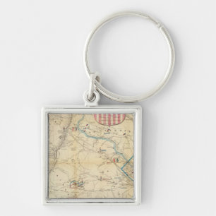 Army Map of The Seat of War In Virginia Key Ring