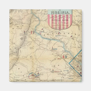 Army Map of The Seat of War In Virginia Magnet