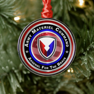Army Materiel Command Keepsake Christmas Metal Tree Decoration
