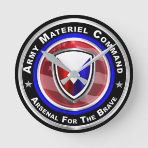 Army Materiel Command Keepsake Round Clock