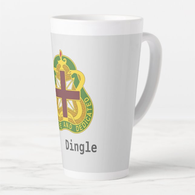 Army MEDCOM DUI Personalised Latte Mug (Right Angle)