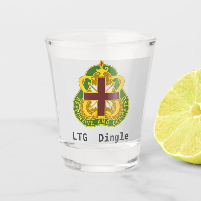Army MEDCOM DUI Personalised Shot Glass (Front)