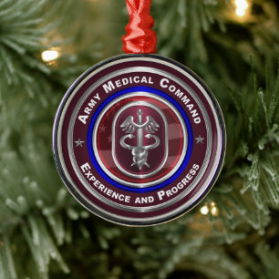 Army Medical Command-AMEDD Keepsake Christmas Metal Tree Decoration