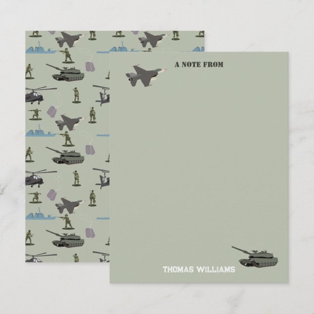 Army Military Camouflage Green Camo Birthday Card (Front/Back)