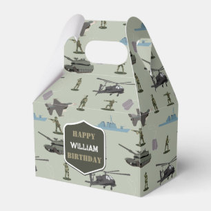 Army Military Camouflage Green Camo Birthday Favour Box