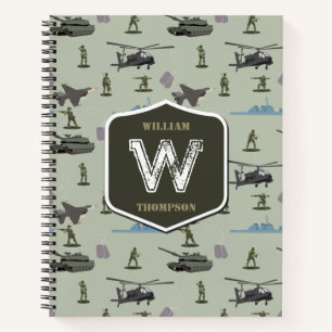 Army Military Camouflage Green Camo Pattern Notebook