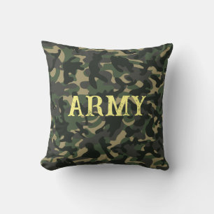 Army military camouflage green cushion