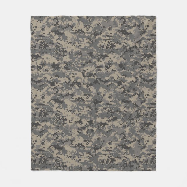 Army military camouflage khaki green fleece blanket (Front)