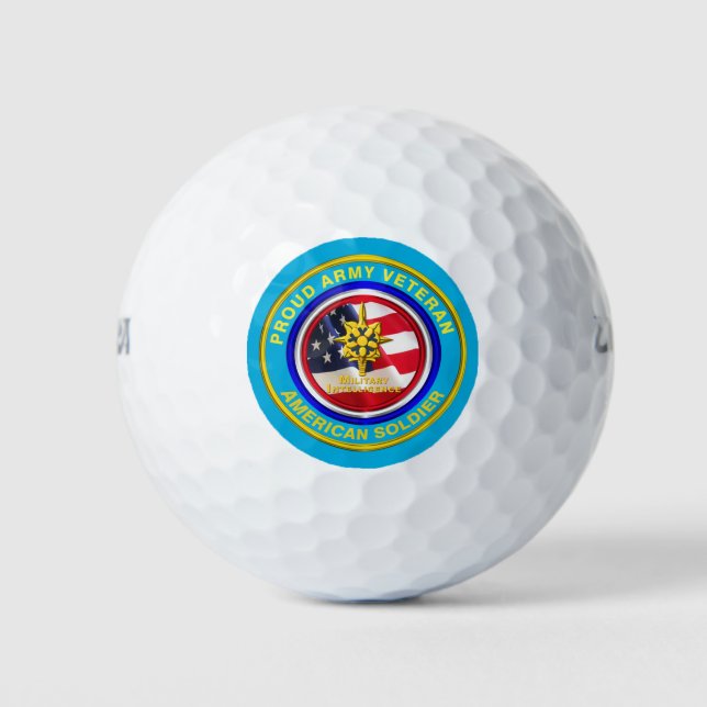 Army Military Intelligence Veteran Golf Balls (Front)