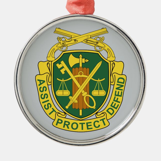 Army Military Police Corps Metal Tree Decoration (Front)